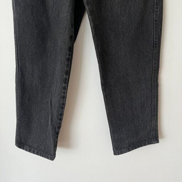 Vintage Guess Faded Black High Rise Tapered Ankle Jeans USA Made Women's Size 28 - Picture 3 of 9